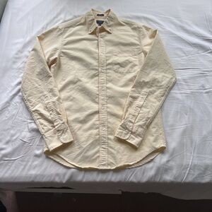 Mens UGC J Crew Slim Fit Oxford Cloth button down pastel yellow Small